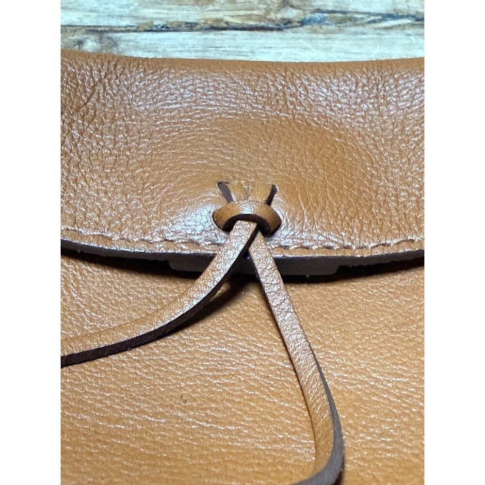 Madewell Elsewhere Belt Bag Brown Leather Knot Tie Flap Sz 26”-34” - Picture 2 of 9